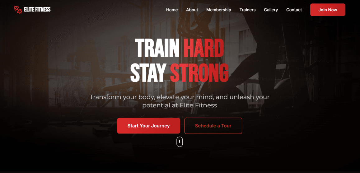 Modern Fitness Website gallery image 1