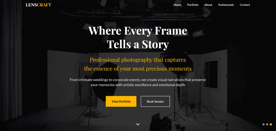 Photography Studio Website gallery image 1