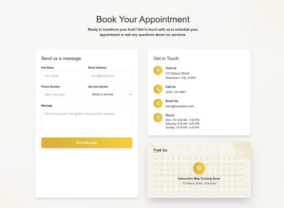 Salon Website gallery image 1